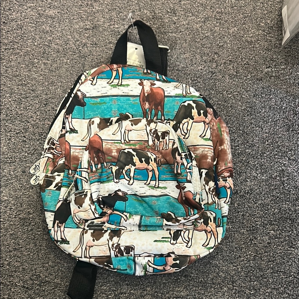 Cow Print Backpack